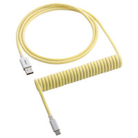 CableMod Classic Coiled Keyboard Cable USB-C to USB Type A, Lemon Ice - 150cm