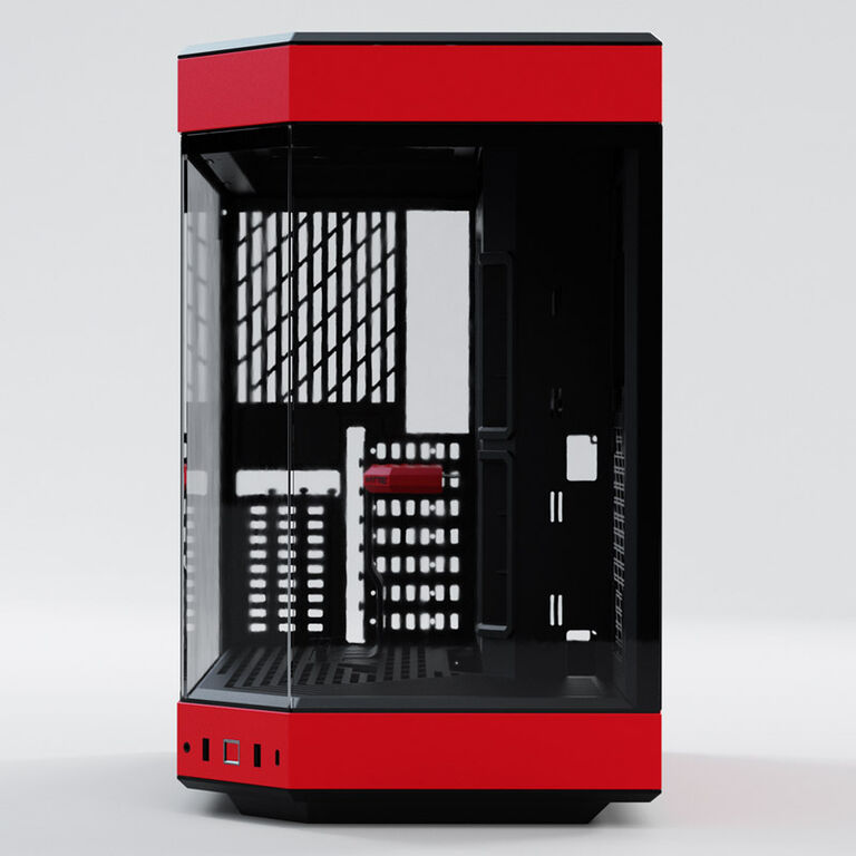 Hyte Y60 Midi Tower, Tempered Glass - black/red image number 5