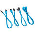 Corsair Premium Sleeved Front Panel Cable Extension Kit, blue image number null