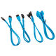 Corsair Premium Sleeved Front Panel Cable Extension Kit, blue