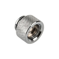 Alphacool Eiszapfen Adapter straight G1/4 inch female to G1/4 inch male - chrome silver