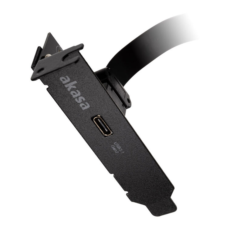 Akasa Low Profile PCI Bracket Adapter, USB 3.1 Type C - black image number 0