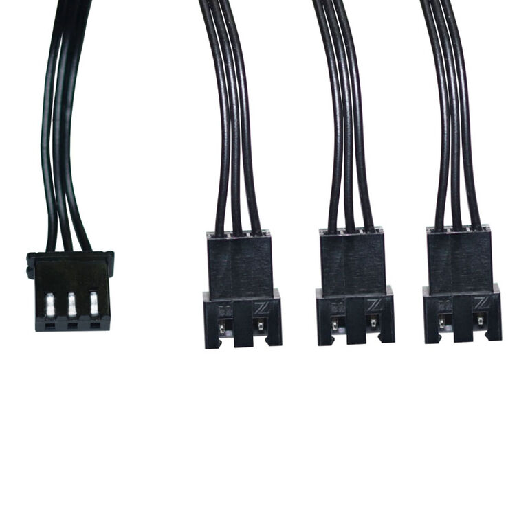 Alphacool Digital RGB LED Y-cable 3-way with JST connector, black - 30cm image number 3