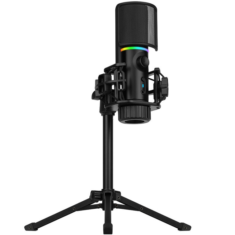 Streamplify MIC RGB Mikrofon, USB-A, schwarz - inkl. Dreifuß image number 0