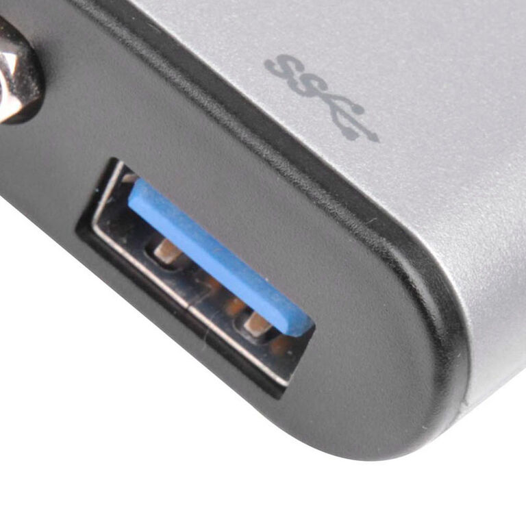 SilverStone SST-EP06C - USB 3.1 Type-C to VGA/USB Type C/USB Type A Adapter Hub image number 6