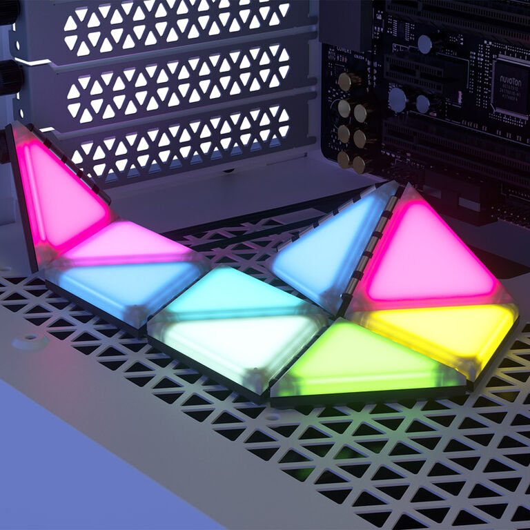 Corsair iCUE LC100 Case Accent Lighting Panels - Mini Triangle - 9x Tile Expansion Kit image number 4