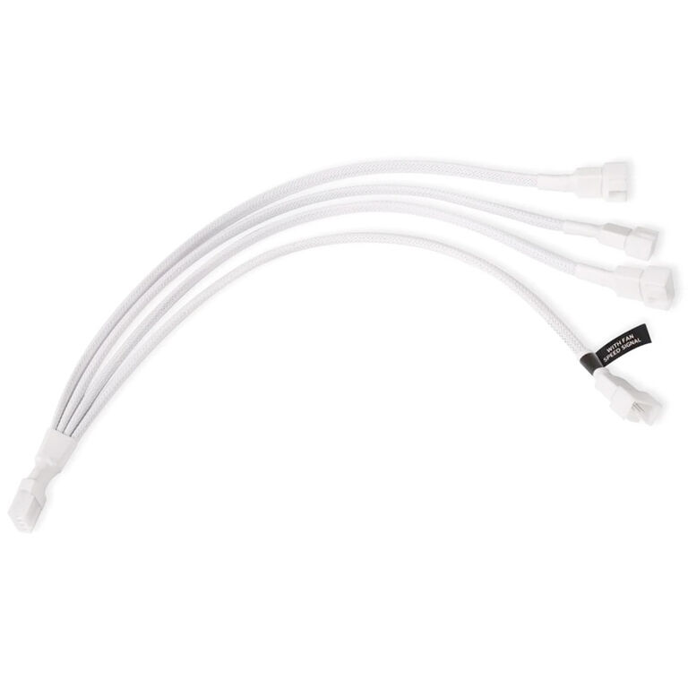 Alphacool Y-Splitter 4-pin to 4x 4-pin PWM 30cm - white image number 0