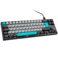 Ducky Miya Pro Moonlight TKL Gaming Keyboard for PC/Mac, MX-Brown, white LED - dark grey