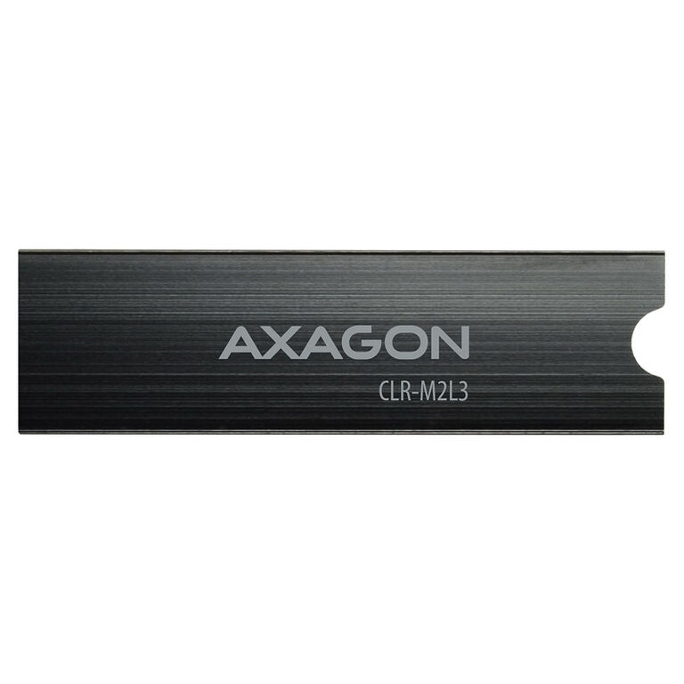 AXAGON CLR-M2L3 passive M.2 SSD heatsink - 2280, 3 mm height, aluminium, black image number 2