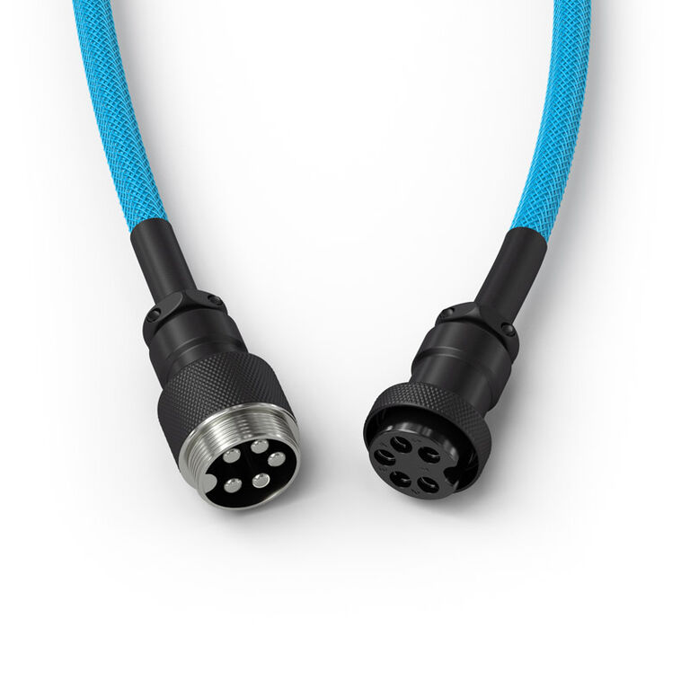 Glorious Coiled Cable Electric Blue, USB-C to USB-A - 1,37m, light blue image number 3