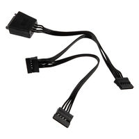 Silverstone CP06-L, Y-cable for SATA power connectors, 1 to 3 - black