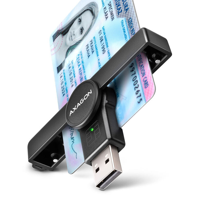 AXAGON CRE-SMPA USB Smart Card PocketReader image number 1