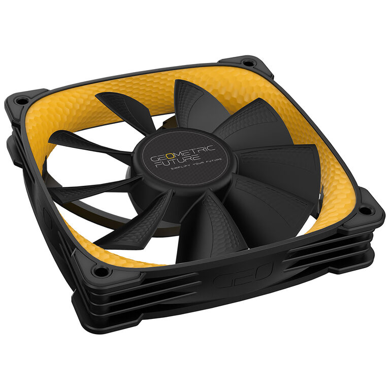 Geometric Future Squama 2505Y Fan, 3-pack - 120 mm, black/yellow image number 1