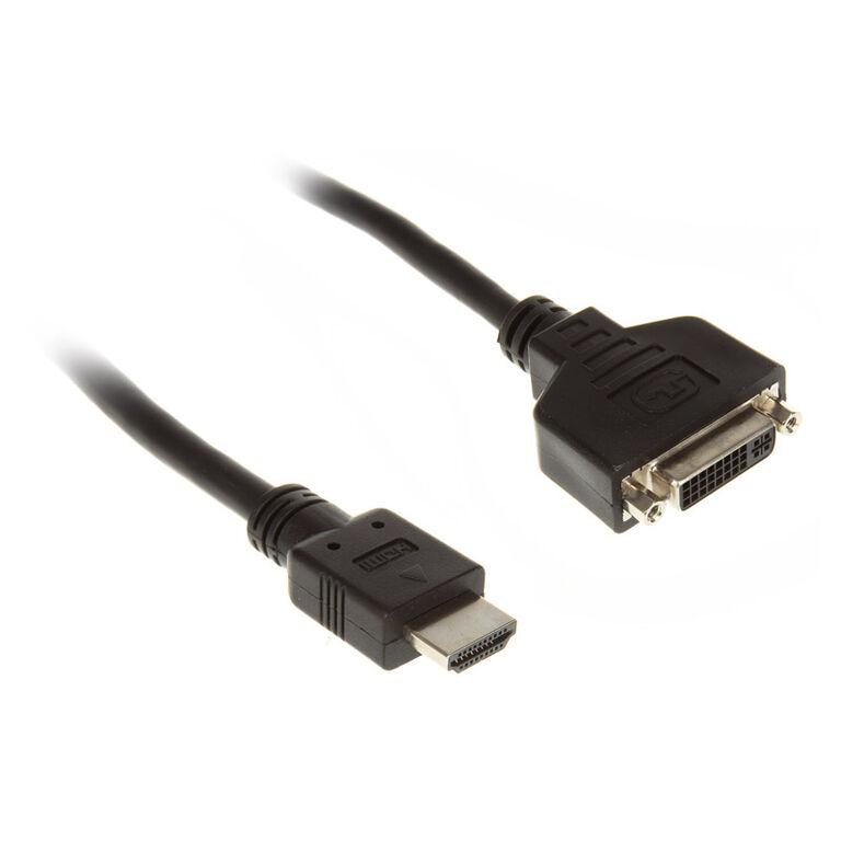 InLine HDMI to DVI Female Adapter Cable High Speed, black - 0.2m image number 0