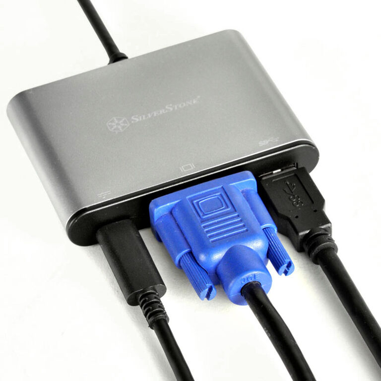SilverStone SST-EP06C - USB 3.1 Type-C to VGA/USB Type C/USB Type A Adapter Hub image number 8