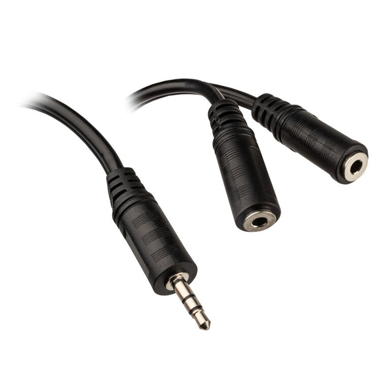 InLine Jack Y-cable, 3.5mm jack plug, 3.5mm jack socket - 2m image number 0