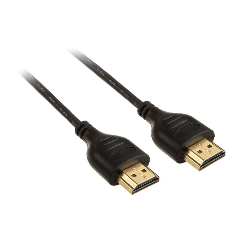 InLine 4K (UHD) Superslim HDMI Cable, black - 1.8m image number 0