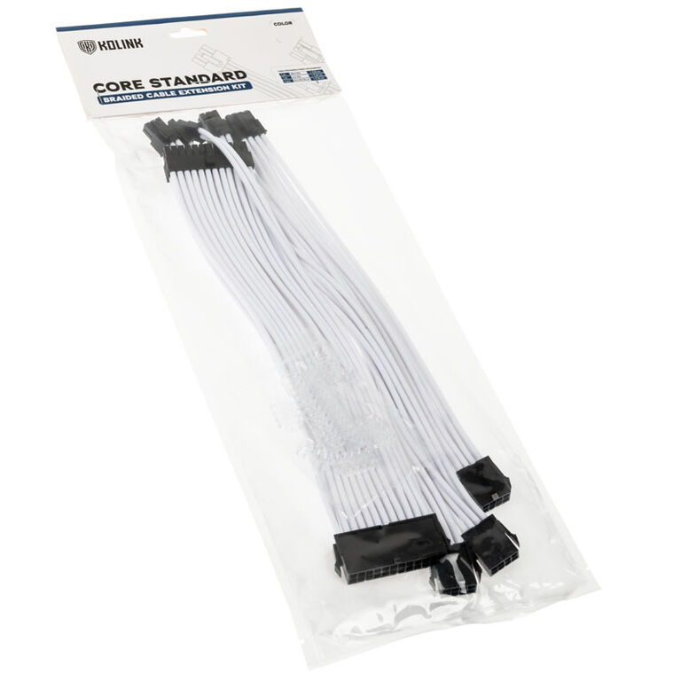 Kolink Core Standard Braided Cable Extension Kit - Brilliant White image number 3