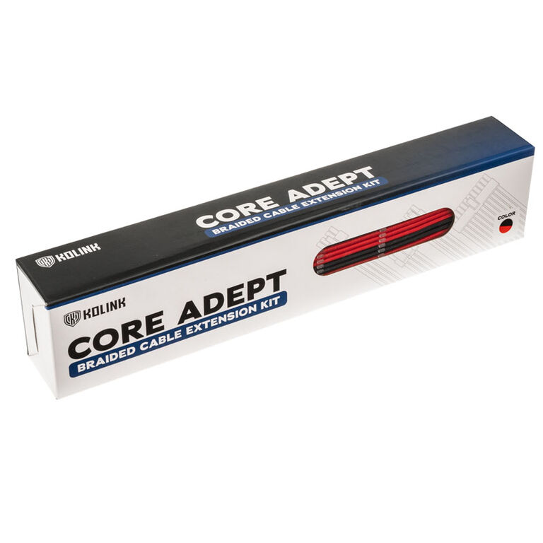 Kolink Core Adept Braided Cable Extension Kit - Black/Red image number 3