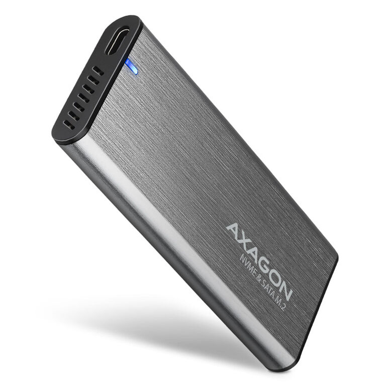AXAGON EEM2-SG2 RAW BOX external enclosure for M.2 SSDs USB-C 3.2 Gen 2 - silver image number 0