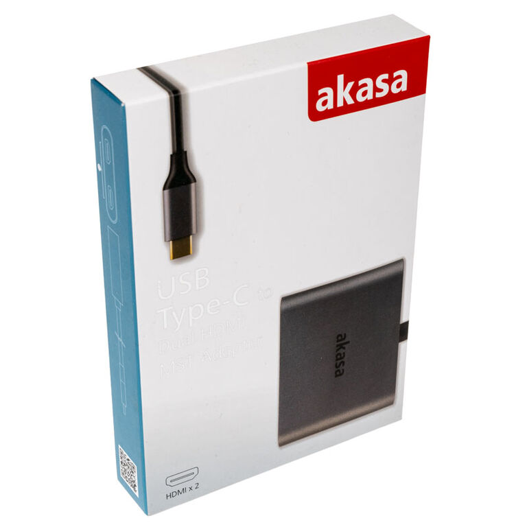 Akasa USB-C to Dual HDMI MST Adapter - 4K@60Hz, 4K@30Hz dual image number 4