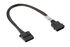 Akasa 4-Pol Molex Verlängerung gesleevt - 30cm black image number null