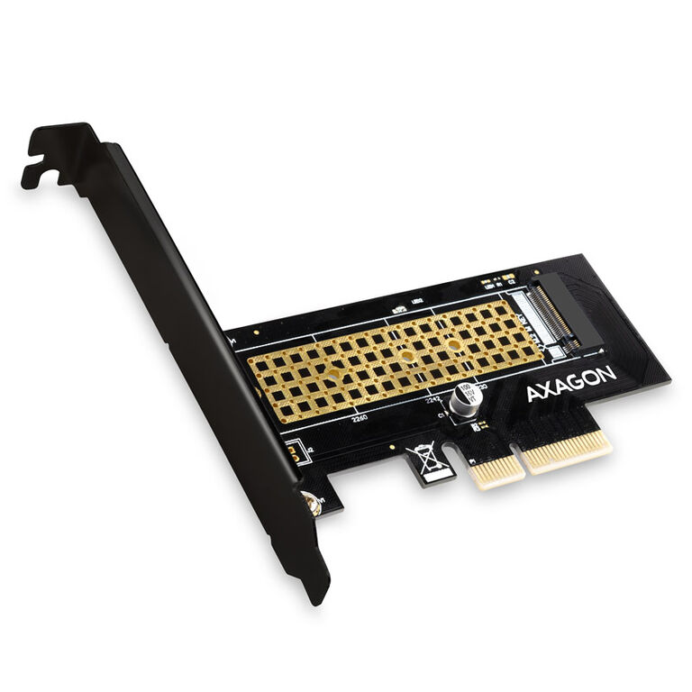 AXAGON PCEM2-N PCIe-3.0-x4-Adapter, 1x M.2-NVMe-SSD, bis 2280 - passive Kühlung image number 1