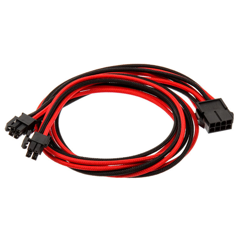 PHANTEKS 8-Pin EPS12V Extension 50cm - sleeved black/red image number 1