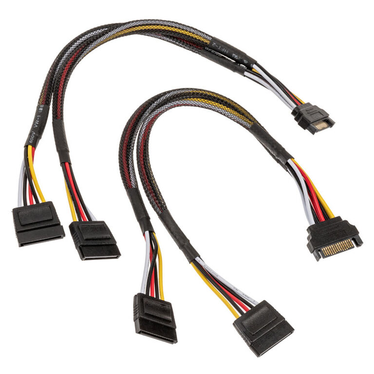 Akasa SATA Power Y Cable - 30cm, Pack of 2 image number 0