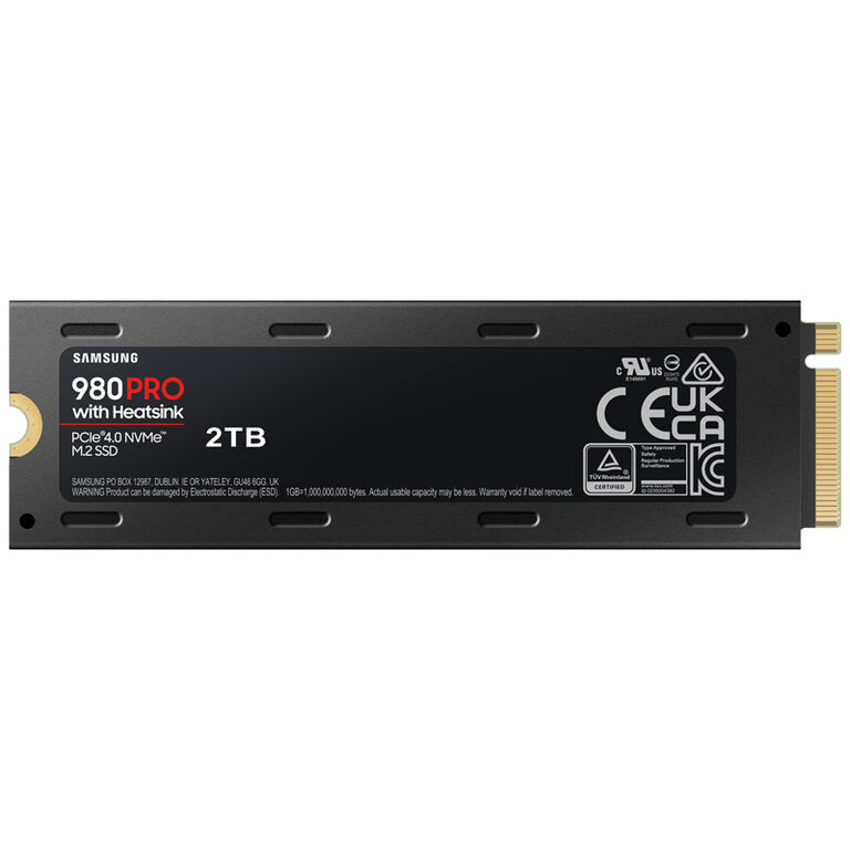 Samsung 980 PRO Series NVMe SSD, PCIe 4.0 M.2 Type 2280, with heatsink - 2 TB image number 6