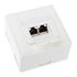 Surface-mounted Cat. 6 inline connection box 2x RJ45 socket, horizontal - white image number null