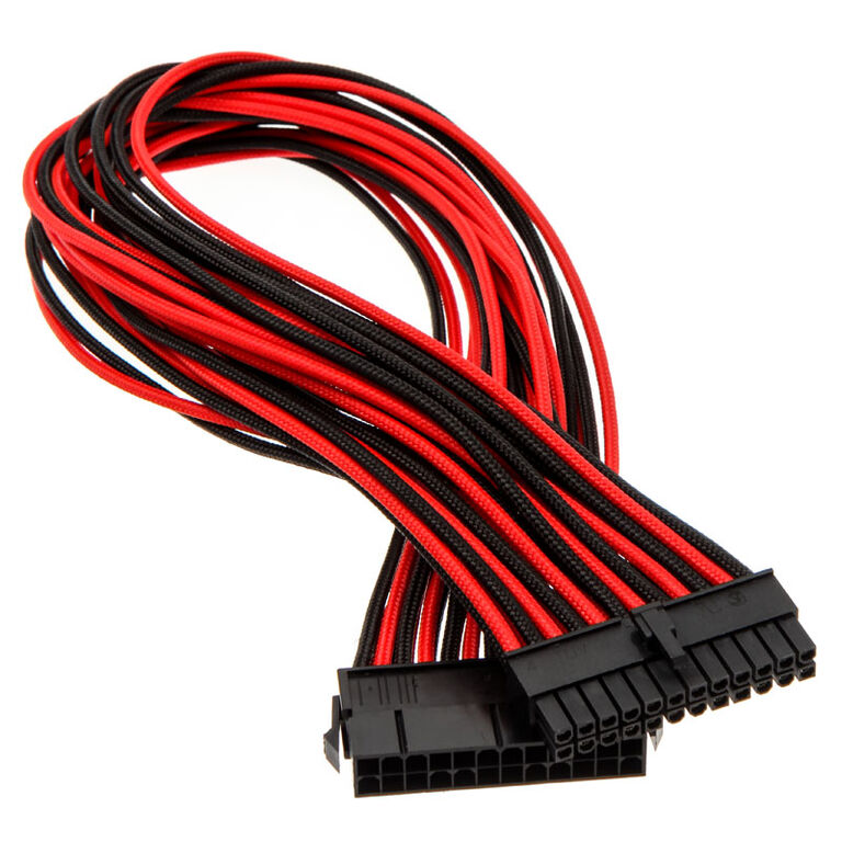 PHANTEKS 24-Pin ATX Extension 50cm - sleeved black/red image number 1