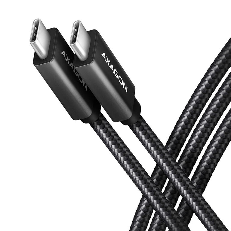 AXAGON BUCM32-CM10AB Cable, USB-C 3.2 Gen 2 to USB-C 3.2 Gen 2, black - 1m image number 0