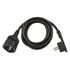 Brennenstuhl extension cable with angled flat plug, 2m - black image number null