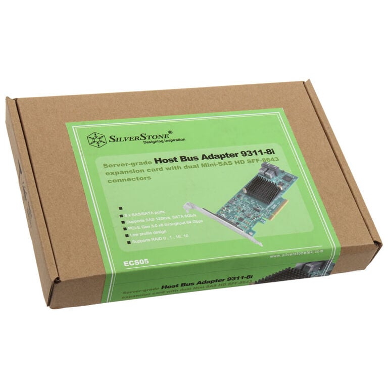 SilverStone SST-ECS05 RAID controller PCIe x8 for 8x SAS/SATA (9311-8i) image number 4