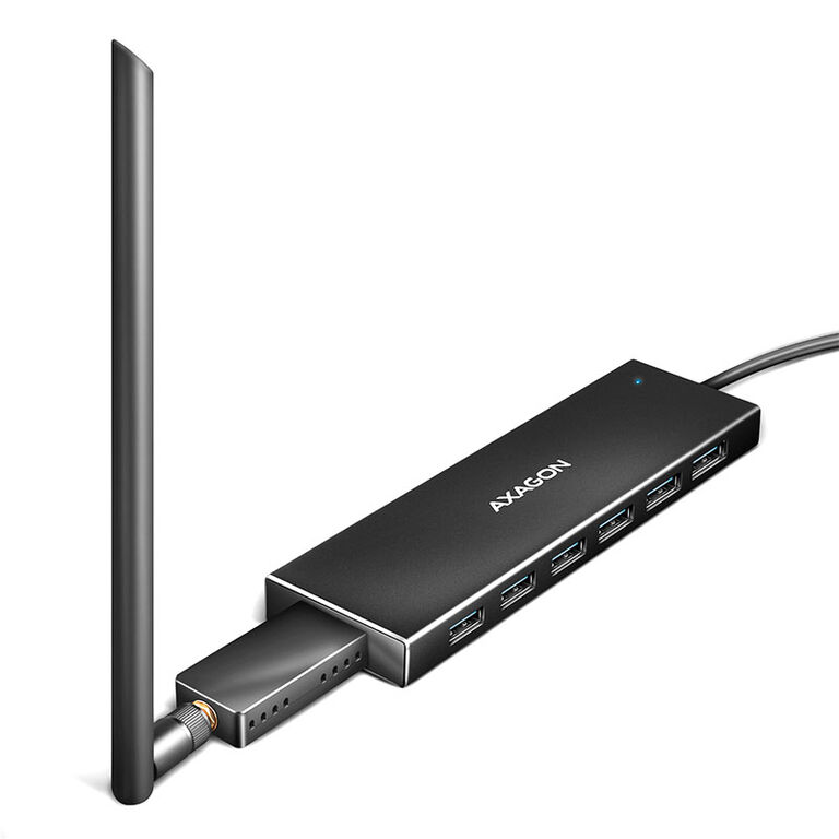 AXAGON HUE-F7A USB-Hub, 7x USB 3.2 Gen 1, externe Stromversorgung - 1m image number 3