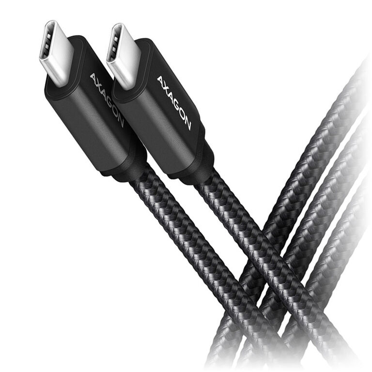 AXAGON BUCM3-CM30AB USB-C to USB-C cable 3.2 Gen 1, 3 m, PD 60W, 3A, braided - black image number 0