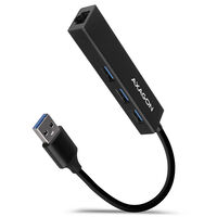 AXAGON HMA-GL3A Multiport Hub, USB 3.0 Type A, Gigabit LAN, 3x USB-A, microSD