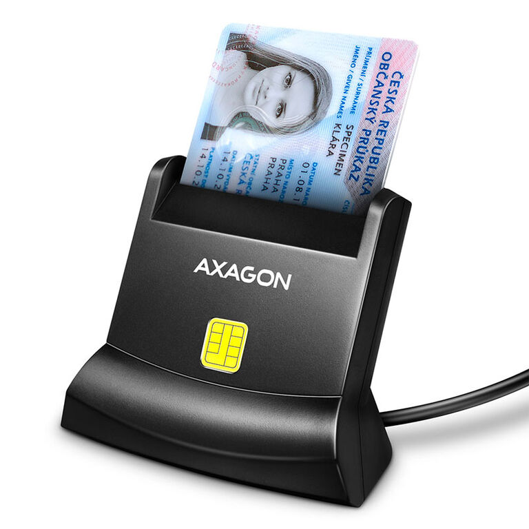 AXAGON CRE-SM4N USB Smart Card StandReader image number 0
