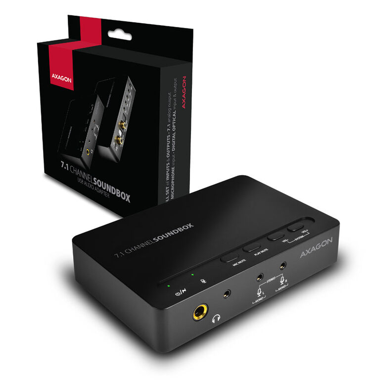 AXAGON ADA-71 Soundbox, USB 2.0 sound card, 7.1, SPDIF image number 7