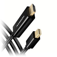 AXAGON RVDM-HI14C2 Mini DisplayPort to HDMI adapter cable, 4K/30 Hz, 180 cm long - black