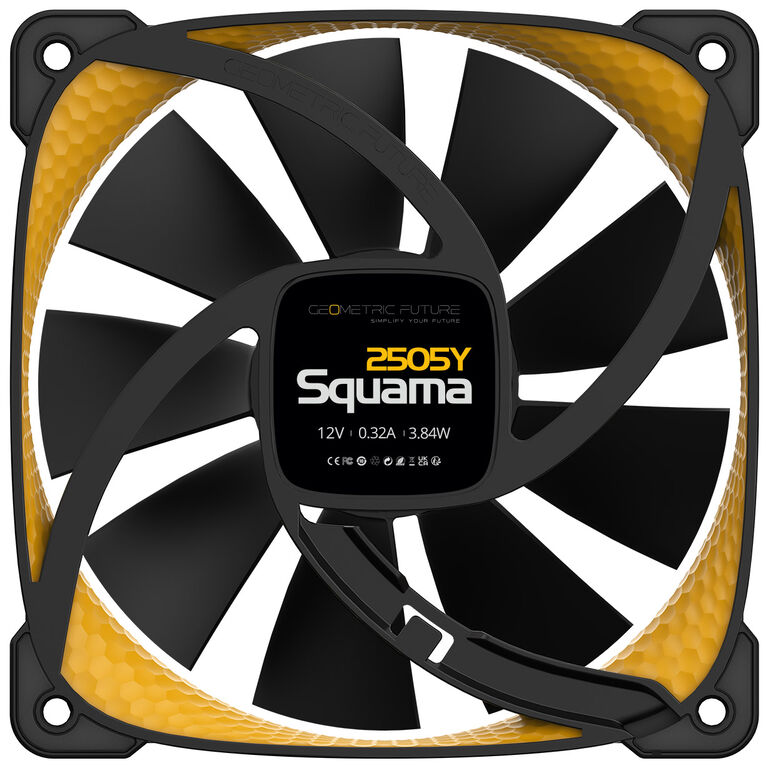 Geometric Future Squama 2505Y Fan, 3-pack - 120 mm, black/yellow image number 6