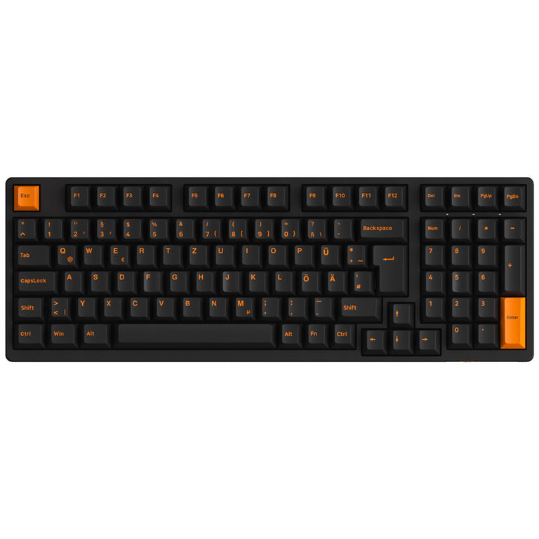 AKKO 3098B Plus Black&Orange Wireless Gaming Tastatur, V3 Cream Yellow image number 2