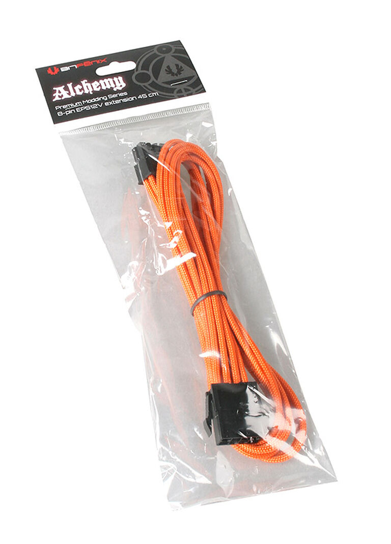 BitFenix 8-Pin EPS12V Verlängerung 45cm - sleeved orange/schwarz image number 4