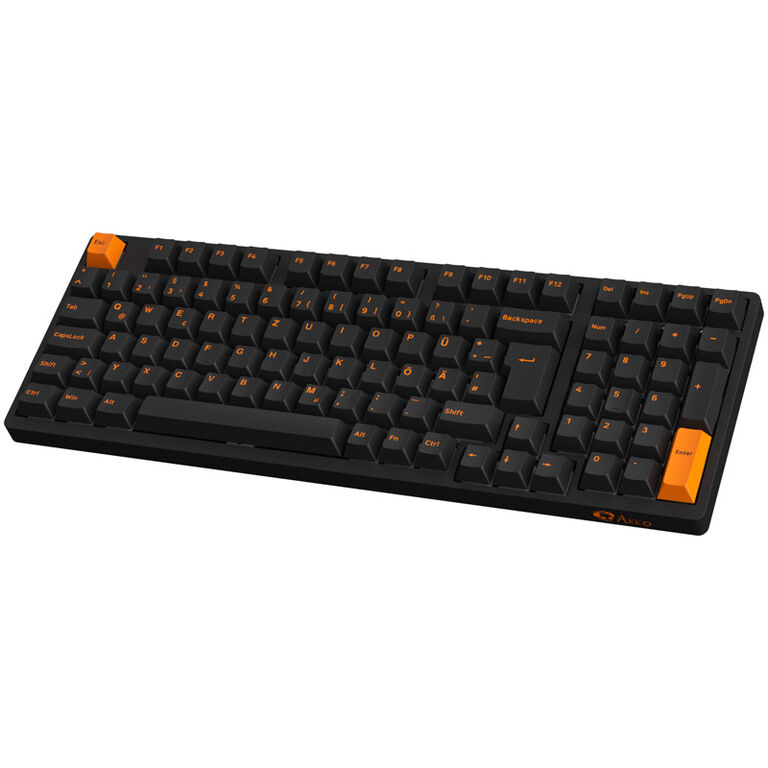 AKKO 3098B Plus Black&Orange Wireless Gaming Keyboard, V3 Cream Yellow image number 4