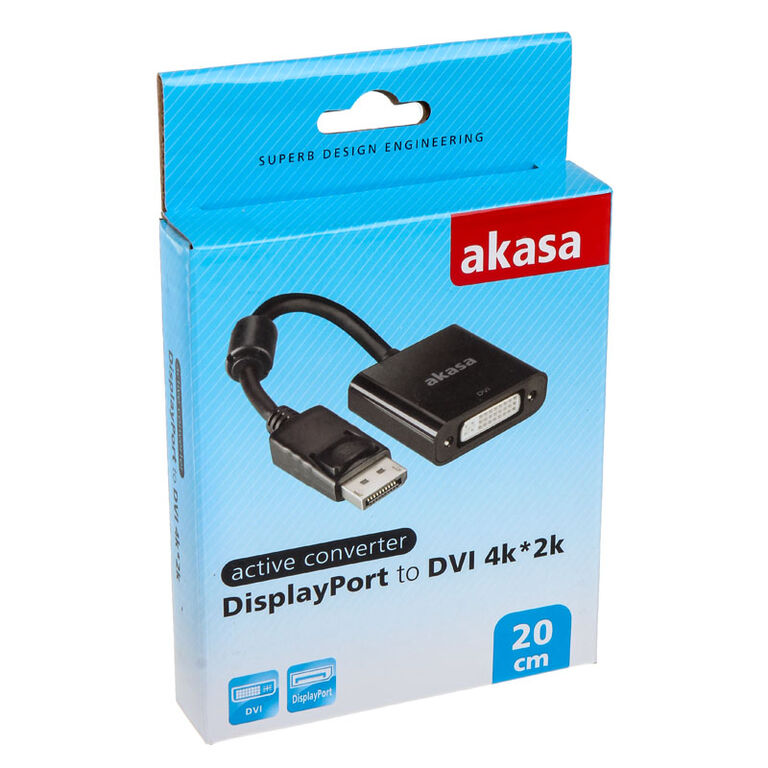 Akasa DisplayPort Adapter (active) to DVI - black image number 3