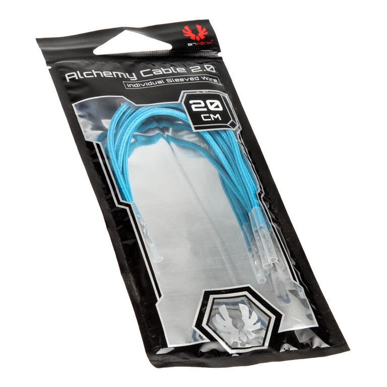 BitFenix Alchemy 2.0 PSU Cable, 5x 20cm - light blue image number 4