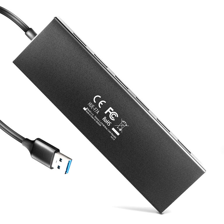 AXAGON HUE-F7A USB-Hub, 7x USB 3.2 Gen 1, externe Stromversorgung - 1m image number 5