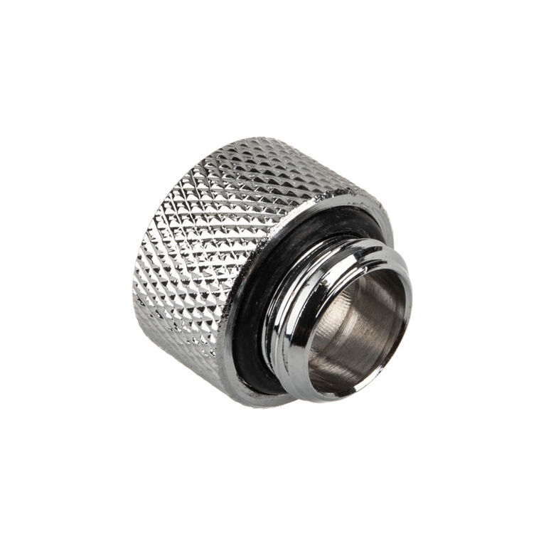 Alphacool Eiszapfen Adapter straight G1/4 inch female to G1/4 inch male - chrome silver image number 1