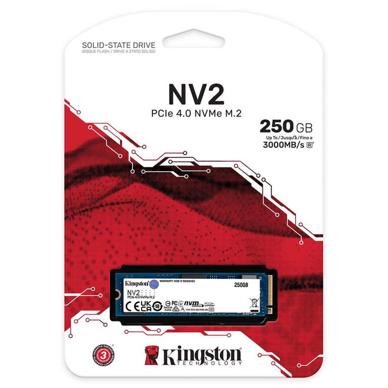 Kingston NV2 NVMe, PCIe 4.0 M.2 Type 2280 - 250 GB image number 2